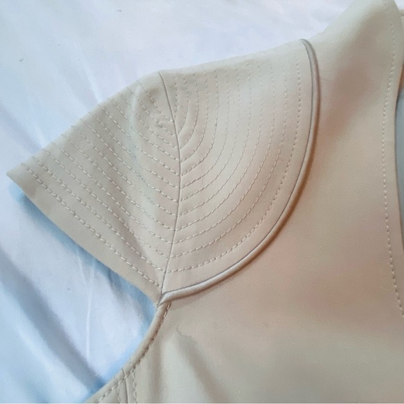 Marciano 2000’s y2k studded fitted zip up vest cap sleeves deep neckline Modal - Picture 6 of 13